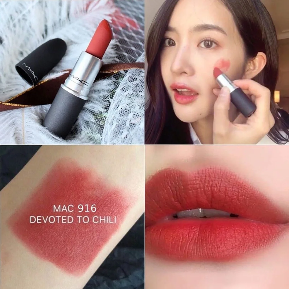 BNIB MAC Cosmetics Powder Kiss Lipstick — Devoted To Chili - Picture 4 of 5